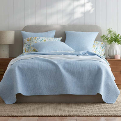 Yarn-Dyed Pencil Stripe Quilted Sham