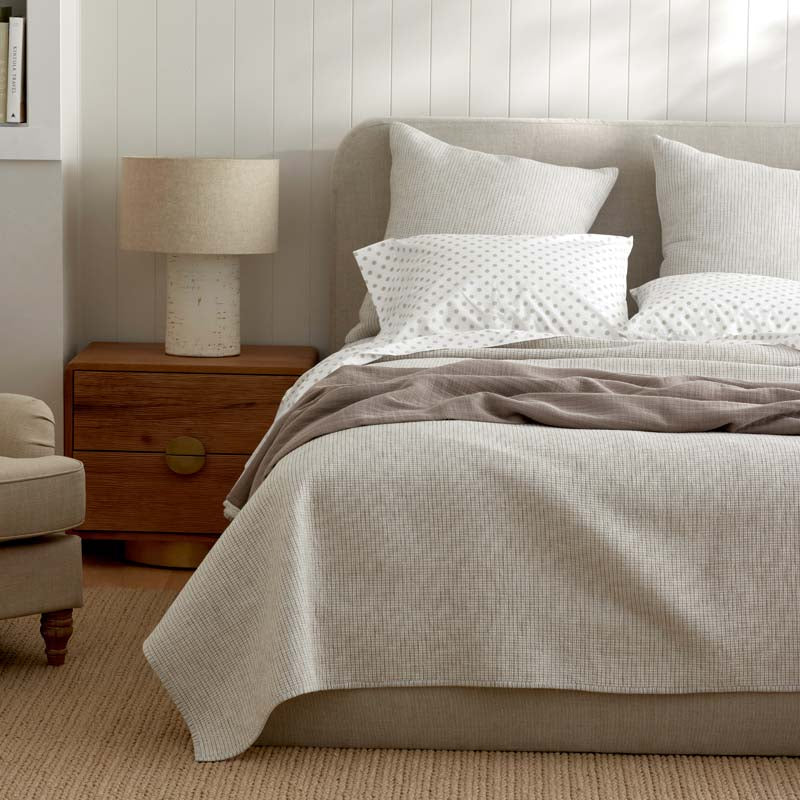 Yarn-Dyed Pencil Stripe Quilted Sham