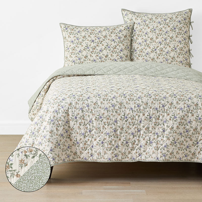 Garden Mist Reversible Quilted Sham
