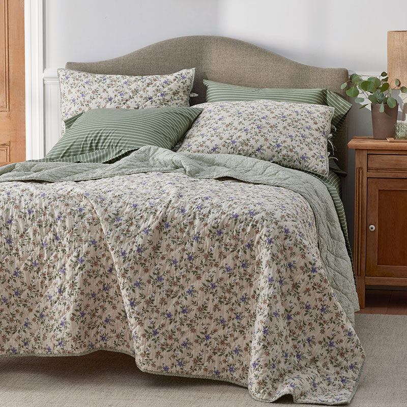 Garden Mist Reversible Quilted Sham