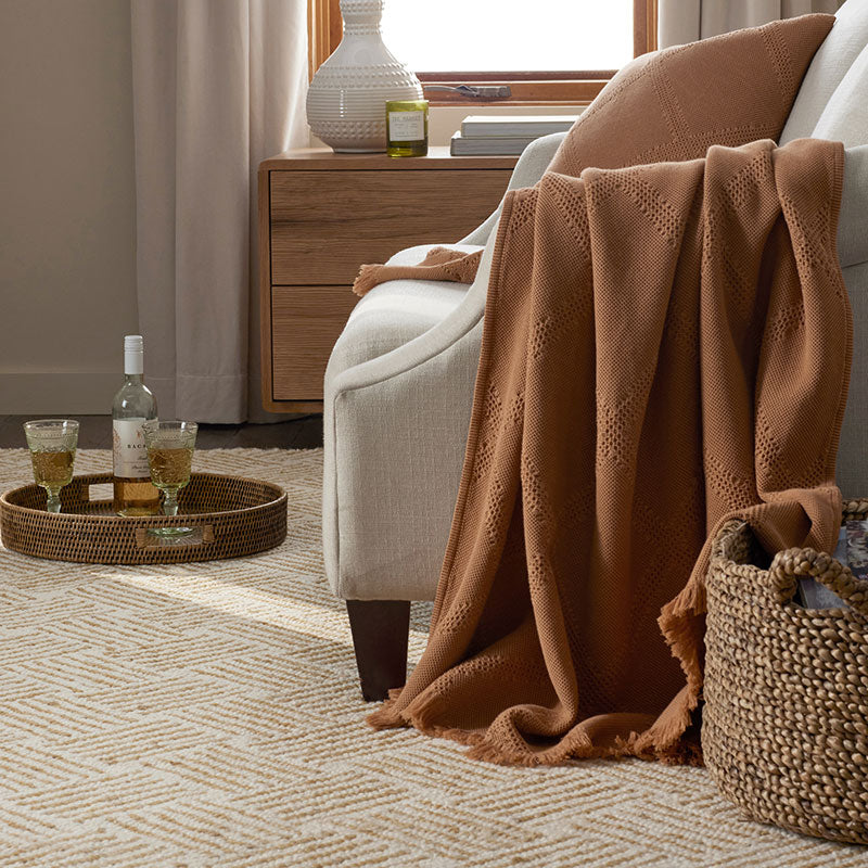 Woven Lattice Decorative Square Pillow Cover