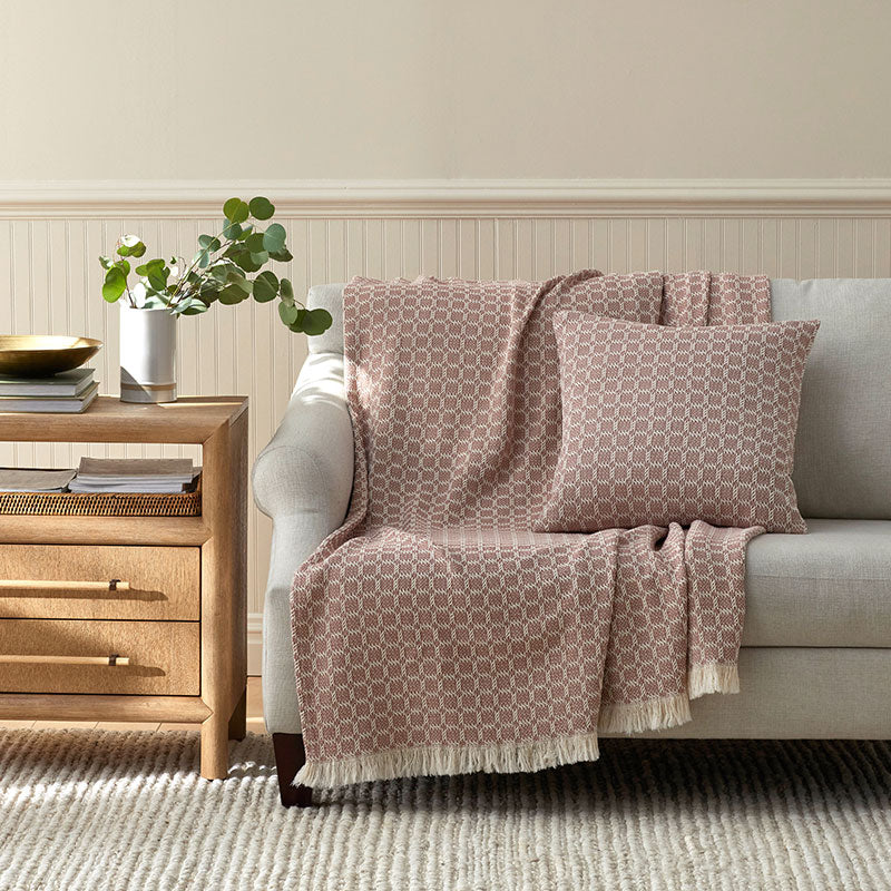 Woven Square Grid Throw