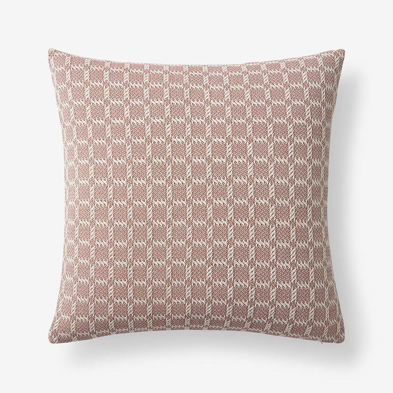 Woven Square Grid Decorative Square Pillow Cover