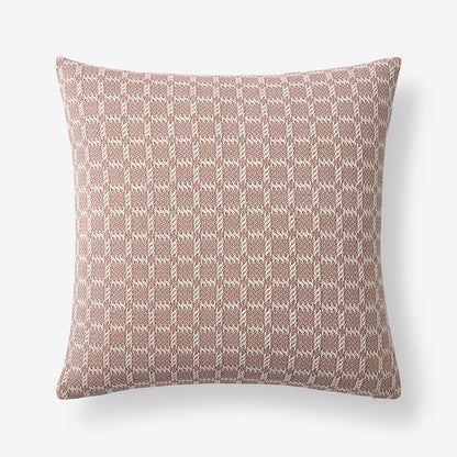 Woven Square Grid Decorative Square Pillow Cover