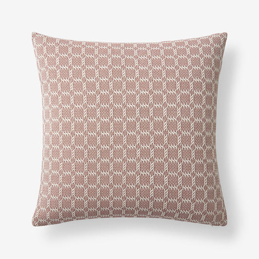 Woven Square Grid Decorative Square Pillow Cover