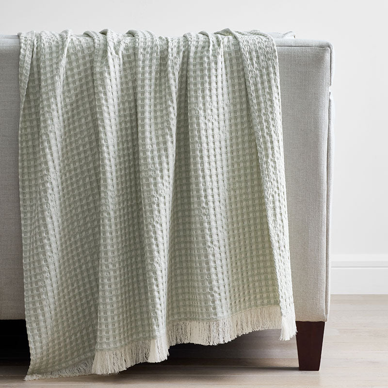 Checkered Fringe Throw
