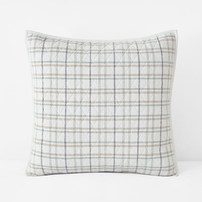 Alerie Yarn-Dyed Plaid Quilted Sham