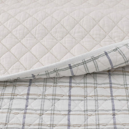 Alerie Yarn-Dyed Plaid Quilted Sham