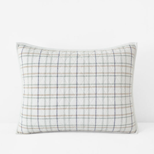 Alerie Yarn-Dyed Plaid Quilted Sham