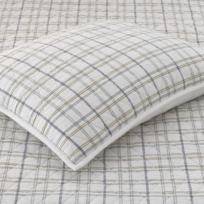 Alerie Yarn-Dyed Plaid Quilted Sham