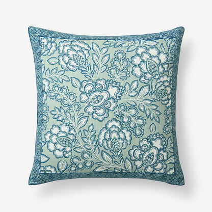 Nora Floral Reversible Decorative Square Pillow Cover