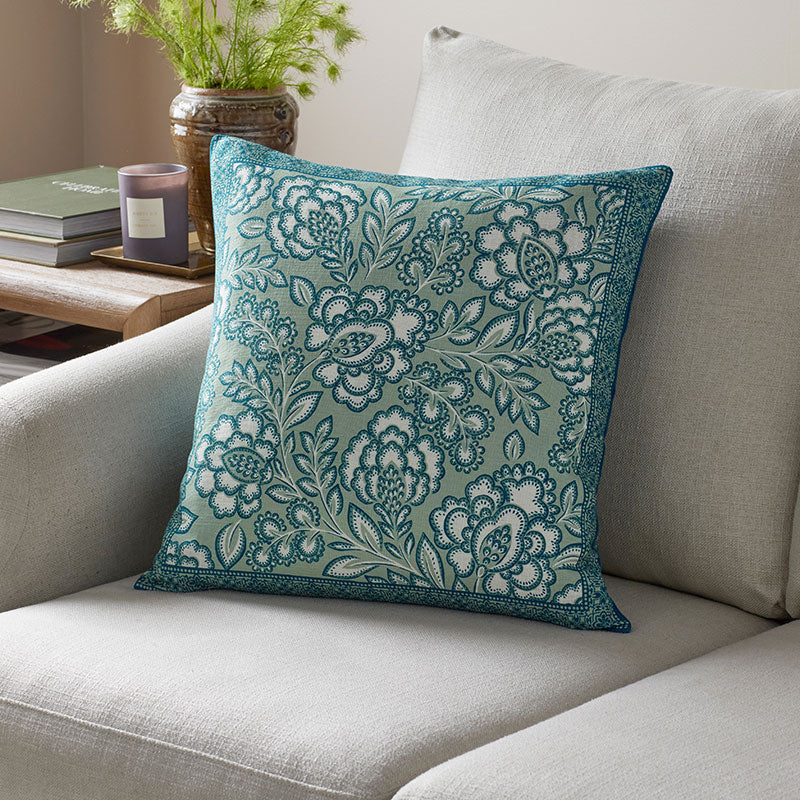 Nora Floral Reversible Decorative Square Pillow Cover