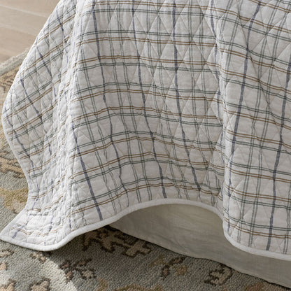 Alerie Yarn-Dyed Plaid Quilted Sham