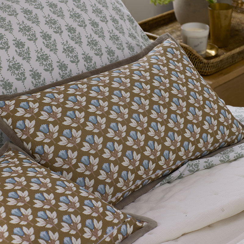 Joyous Flower Reversible Decorative Lumbar Pillow Cover