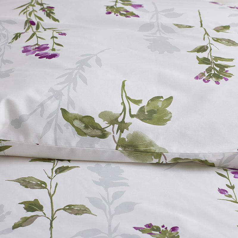 Iris Bloom Premium Smooth Wrinkle-Free Sateen Pillowcase Set