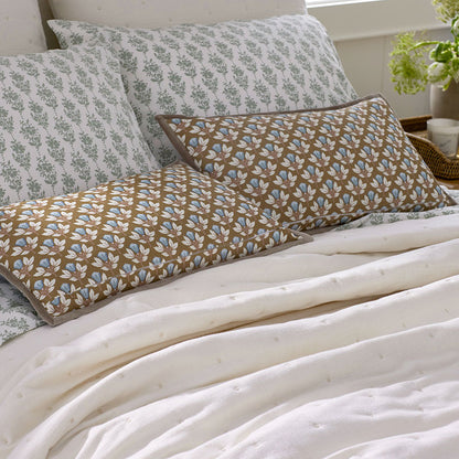 Joyous Flower Reversible Decorative Lumbar Pillow Cover