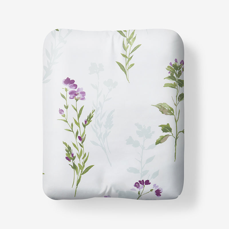 Iris Bloom Premium Smooth Wrinkle-Free Sateen Fitted Bed Sheet