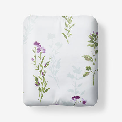 Iris Bloom Premium Smooth Wrinkle-Free Sateen Fitted Bed Sheet