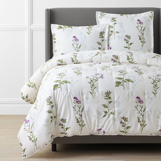 Iris Bloom Premium Smooth Wrinkle-Free Sateen Comforter