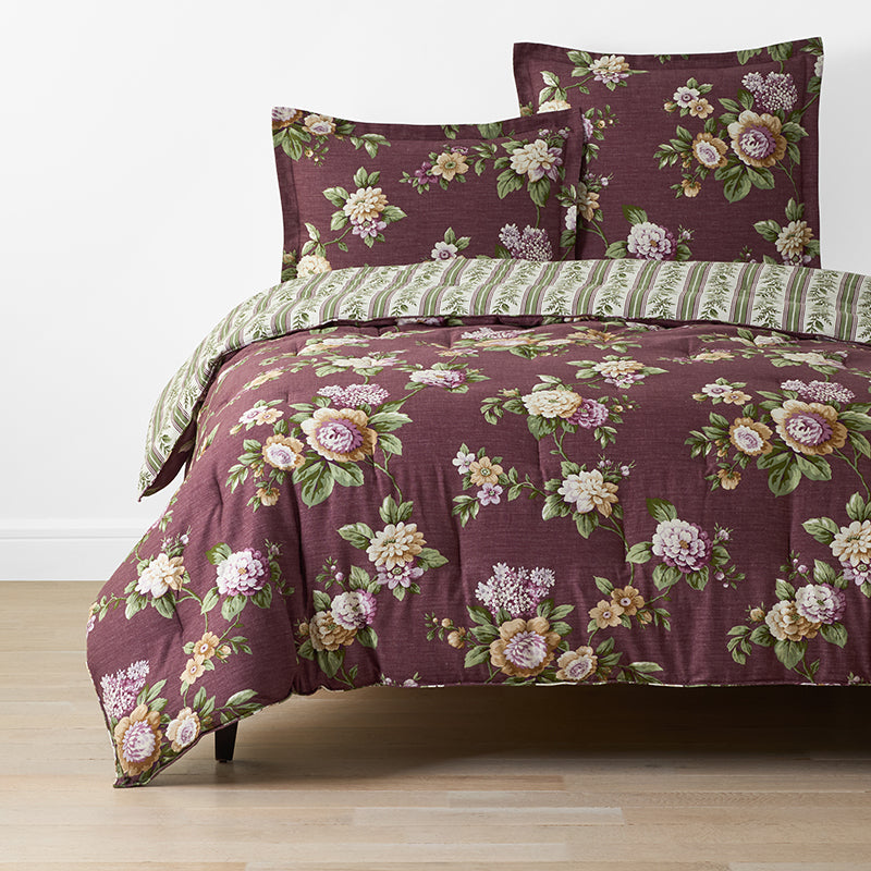 Peony Hydrangea Reversible Comforter