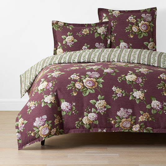 Peony Hydrangea Reversible Duvet Cover