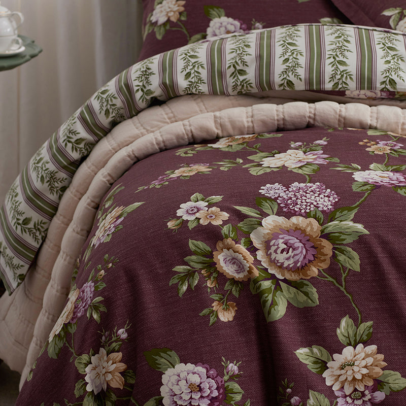 Peony Hydrangea Reversible Duvet Cover