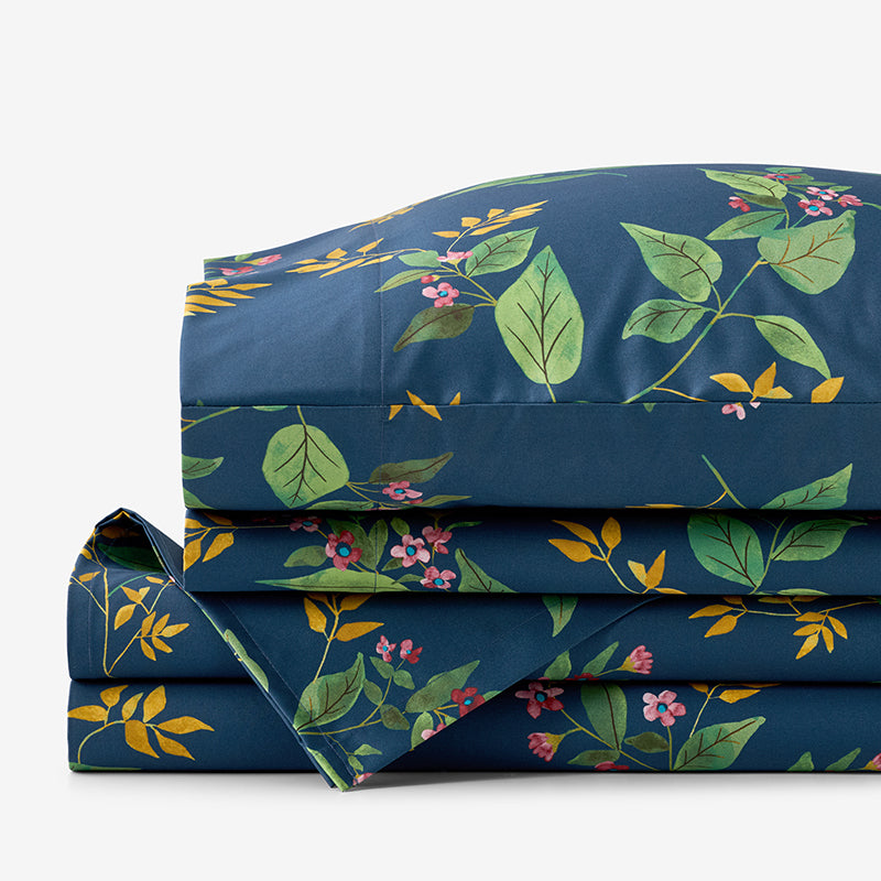 Galilea Floral Classic Smooth Sateen Bed Sheet Set