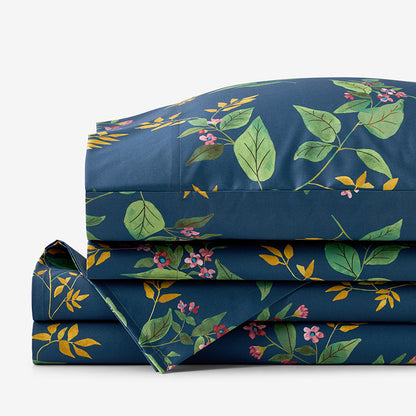 Galilea Floral Classic Smooth Sateen Bed Sheet Set