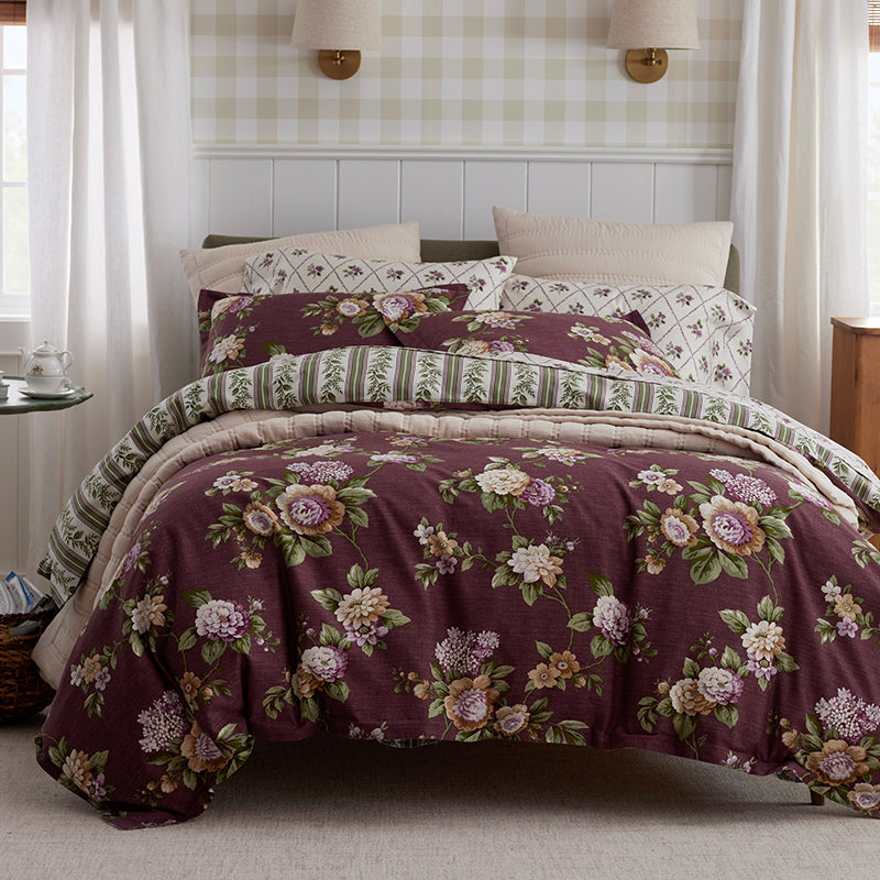 Peony Hydrangea Reversible Comforter