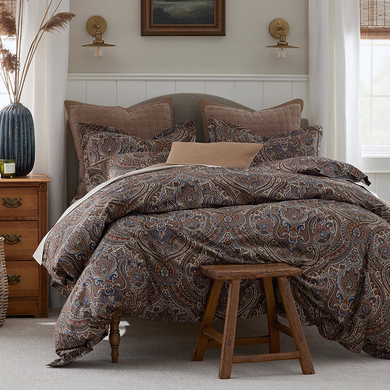 Royal Paisley Premium Smooth Wrinkle-Free Sateen Flat Bed Sheet