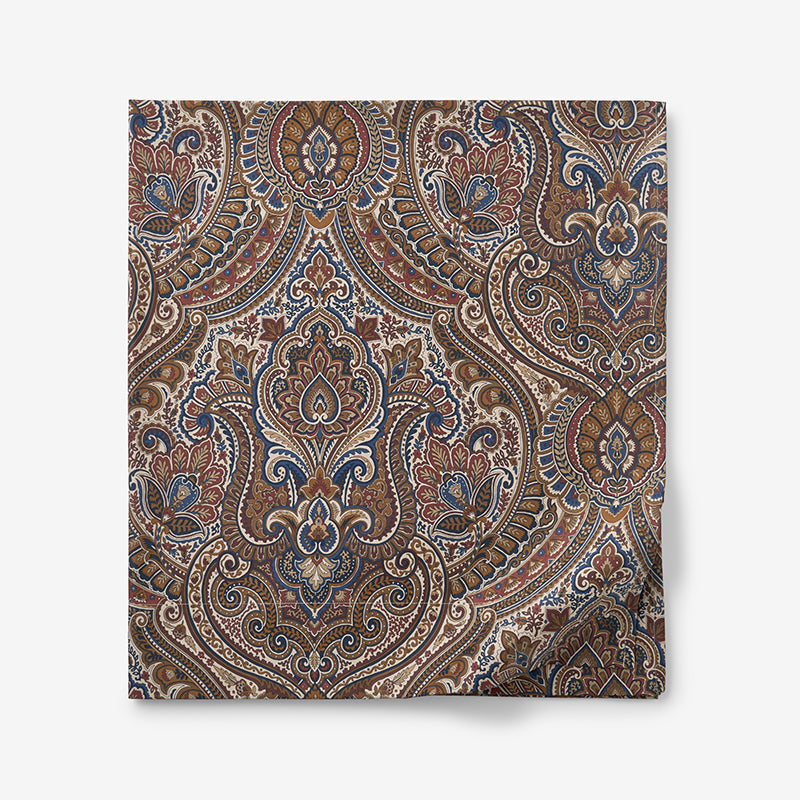 Royal Paisley Premium Smooth Wrinkle-Free Sateen Flat Bed Sheet