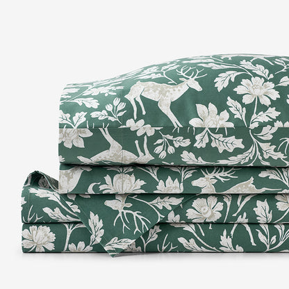 Deer Walk Classic Smooth Sateen Bed Sheet Set
