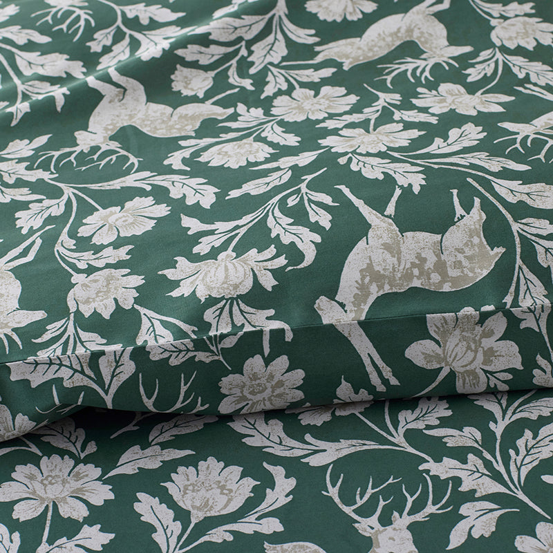 Deer Walk Classic Smooth Sateen Flat Bed Sheet