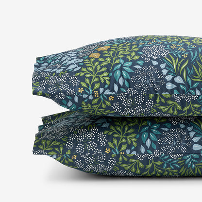 Achillea Patch Classic Cool Cotton Percale Pillowcase Set