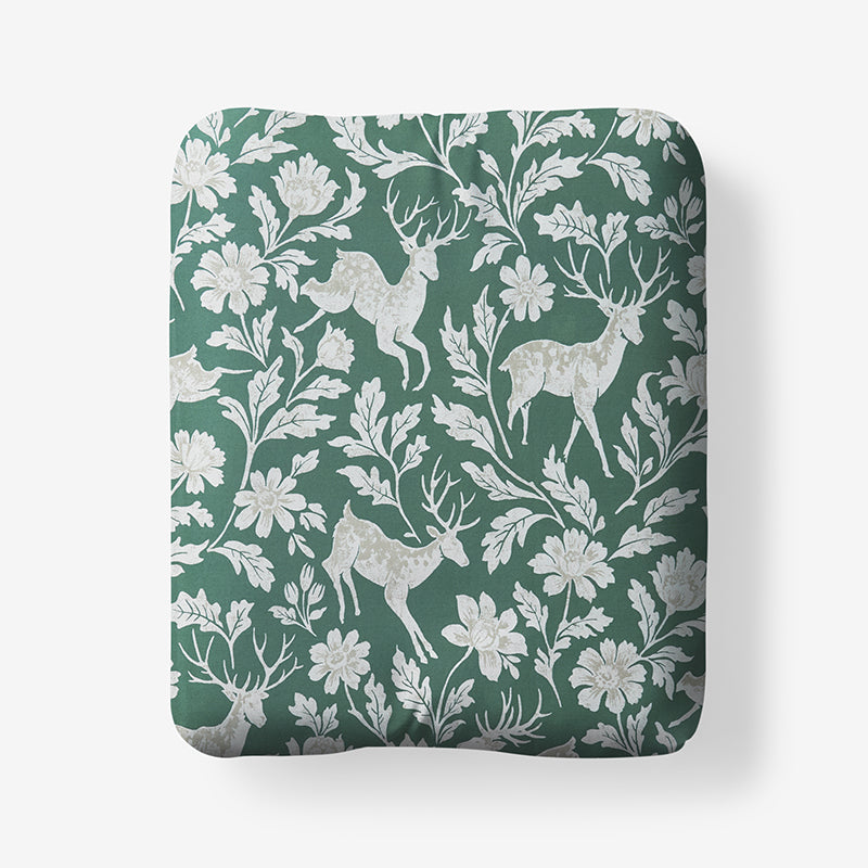 Deer Walk Classic Smooth Sateen Fitted Bed Sheet