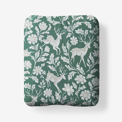 Deer Walk Classic Smooth Sateen Fitted Bed Sheet