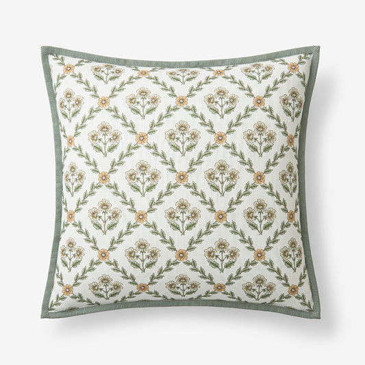 Joyous Garden Reversible Decorative Square Pillow Cover