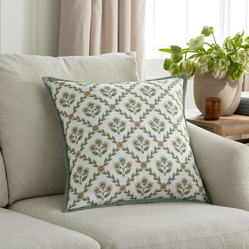 Joyous Garden Reversible Decorative Square Pillow Cover