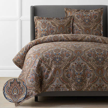 Royal Paisley Premium Smooth Wrinkle-Free Sateen Duvet Cover