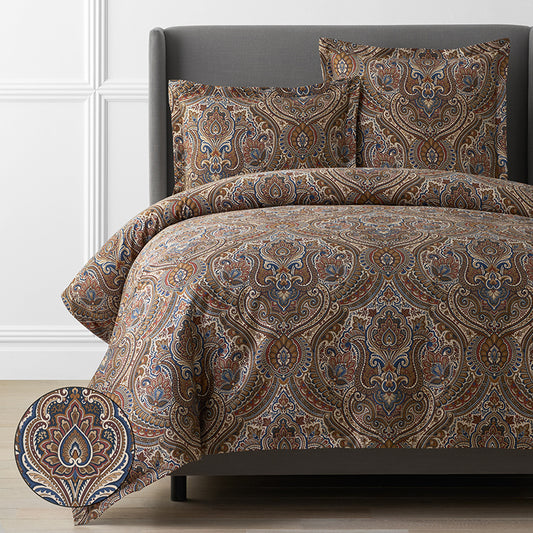 Royal Paisley Premium Smooth Wrinkle-Free Sateen Duvet Cover