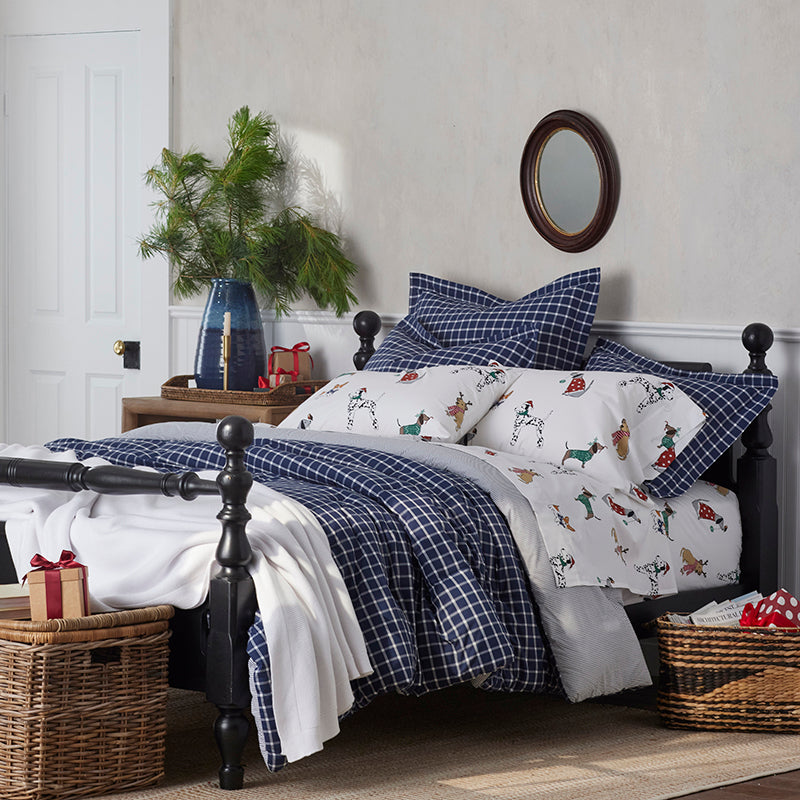Holiday Print Classic Cool Cotton Percale Comforter