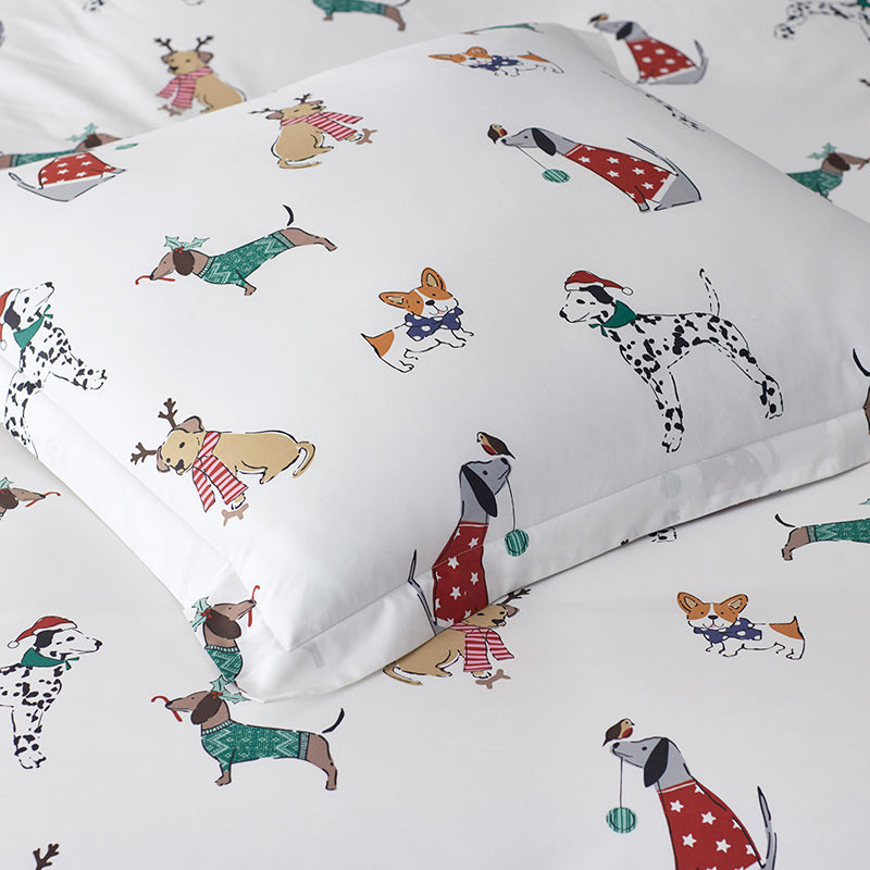 Holiday Print Classic Cool Cotton Percale Duvet Cover