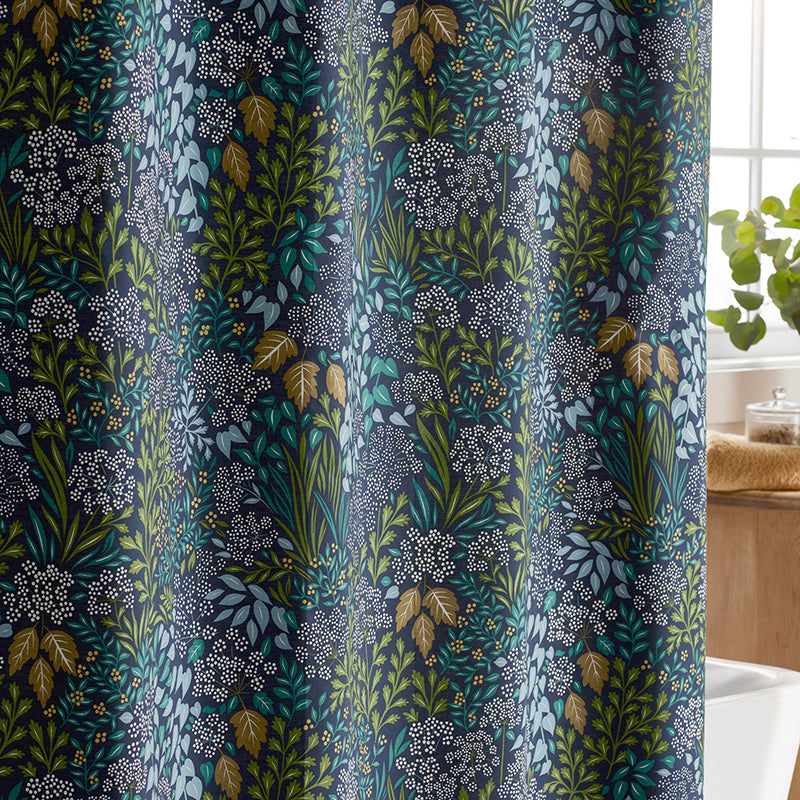Achillea Patch Classic Cool Cotton Percale Shower Curtain