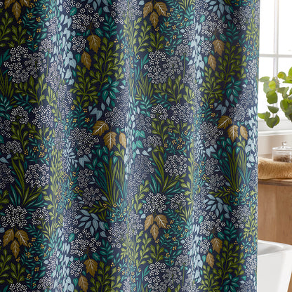 Achillea Patch Classic Cool Cotton Percale Shower Curtain