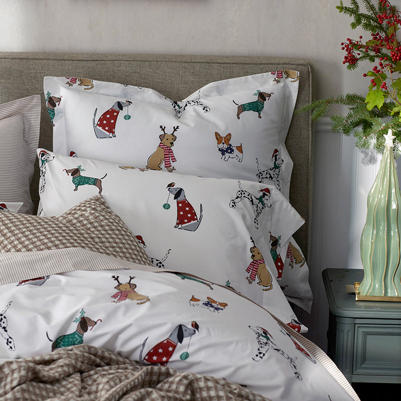 Holiday Print Classic Cool Cotton Percale Pillowcase Set