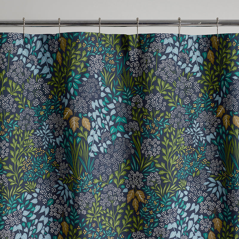 Achillea Patch Classic Cool Cotton Percale Shower Curtain