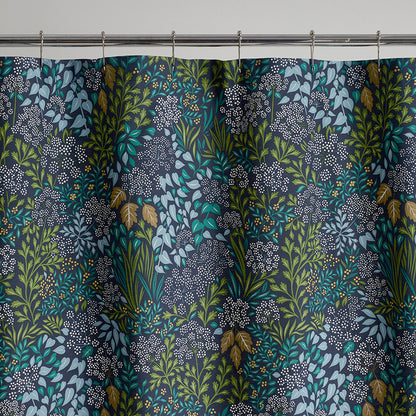 Achillea Patch Classic Cool Cotton Percale Shower Curtain