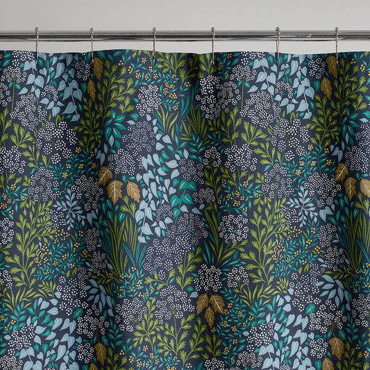 Achillea Patch Classic Cool Cotton Percale Shower Curtain