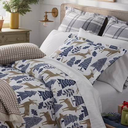 Holiday Print Classic Ultra-Cozy Cotton Flannel Flat Bed Sheet