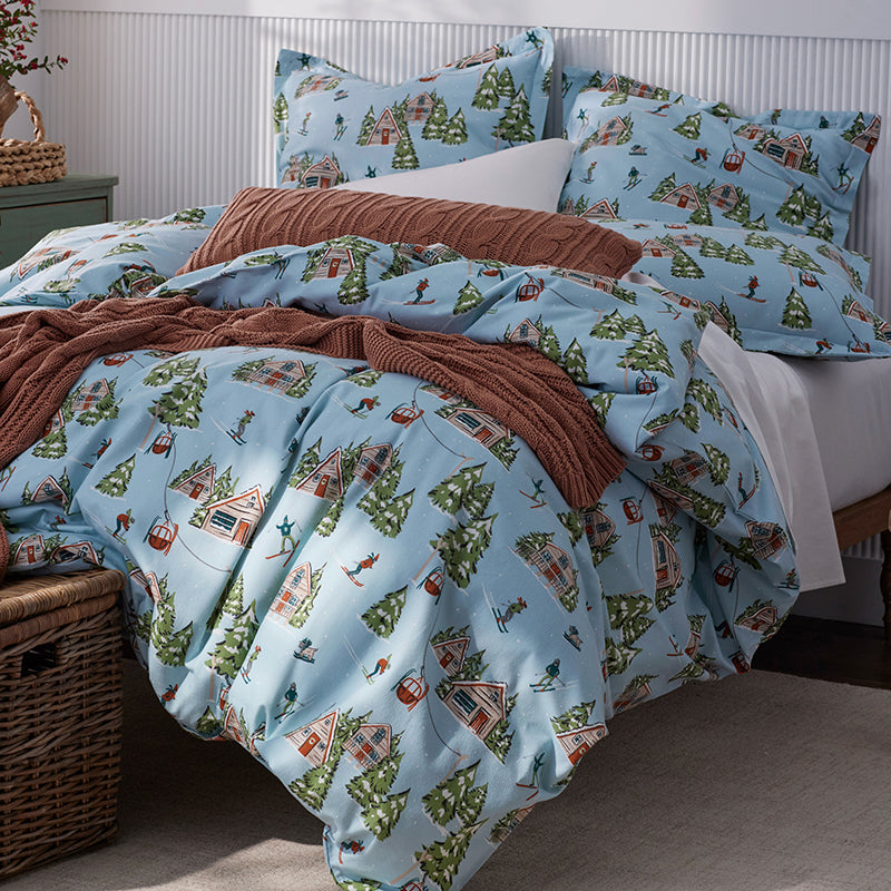 Holiday Print Classic Ultra-Cozy Cotton Flannel Fitted Bed Sheet